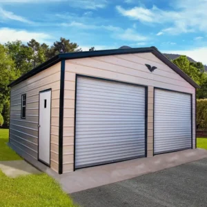22X20X9 Vertical Roof Metal Garage