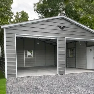 22X25X9 Vertical Roof Metal Garage-FB86