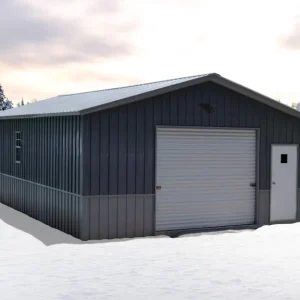 22X35X9 Vertical Roof Metal Garage